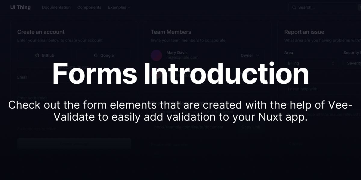 Forms Introduction | UI Thing